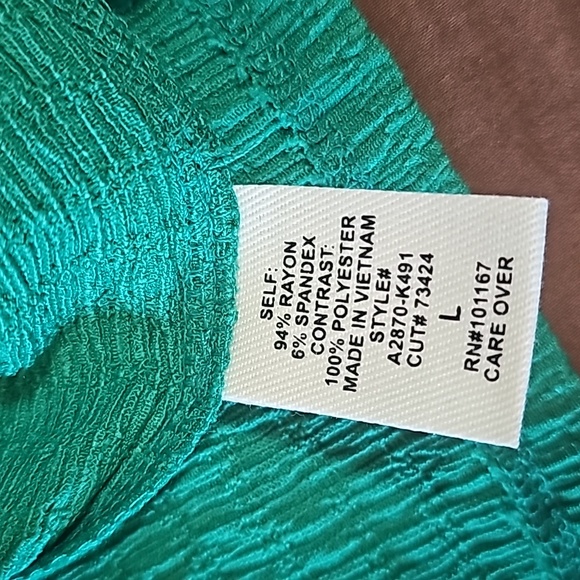 Puff sleeve top Christmas green - Picture 3 of 6